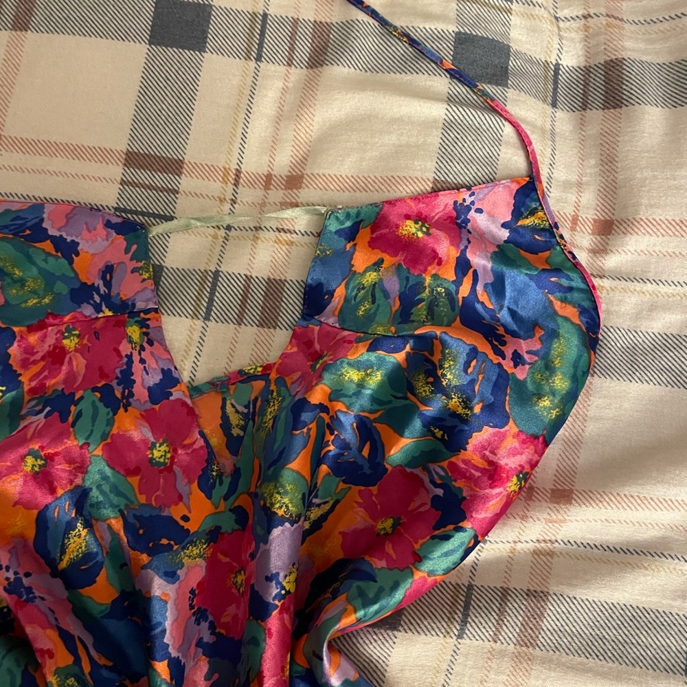 Vintage floral slip halter